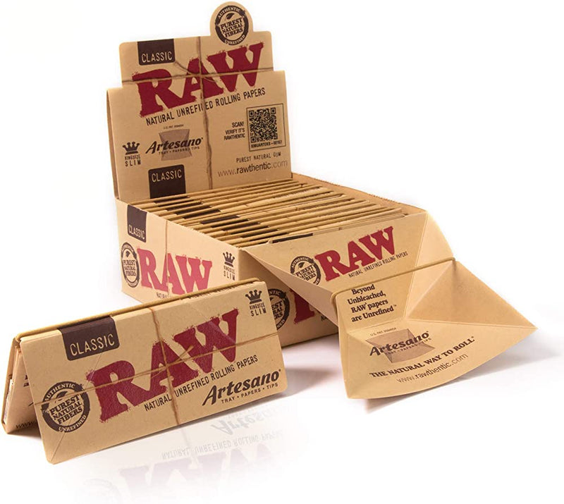 Raw® - Unrefined Artesano Rolling Papers 1¼ with Tips
